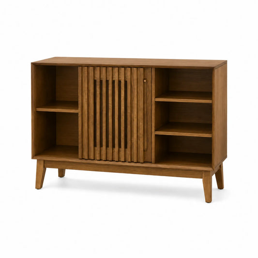 Sideboard aus Teakholz Braun mit Schiebetür