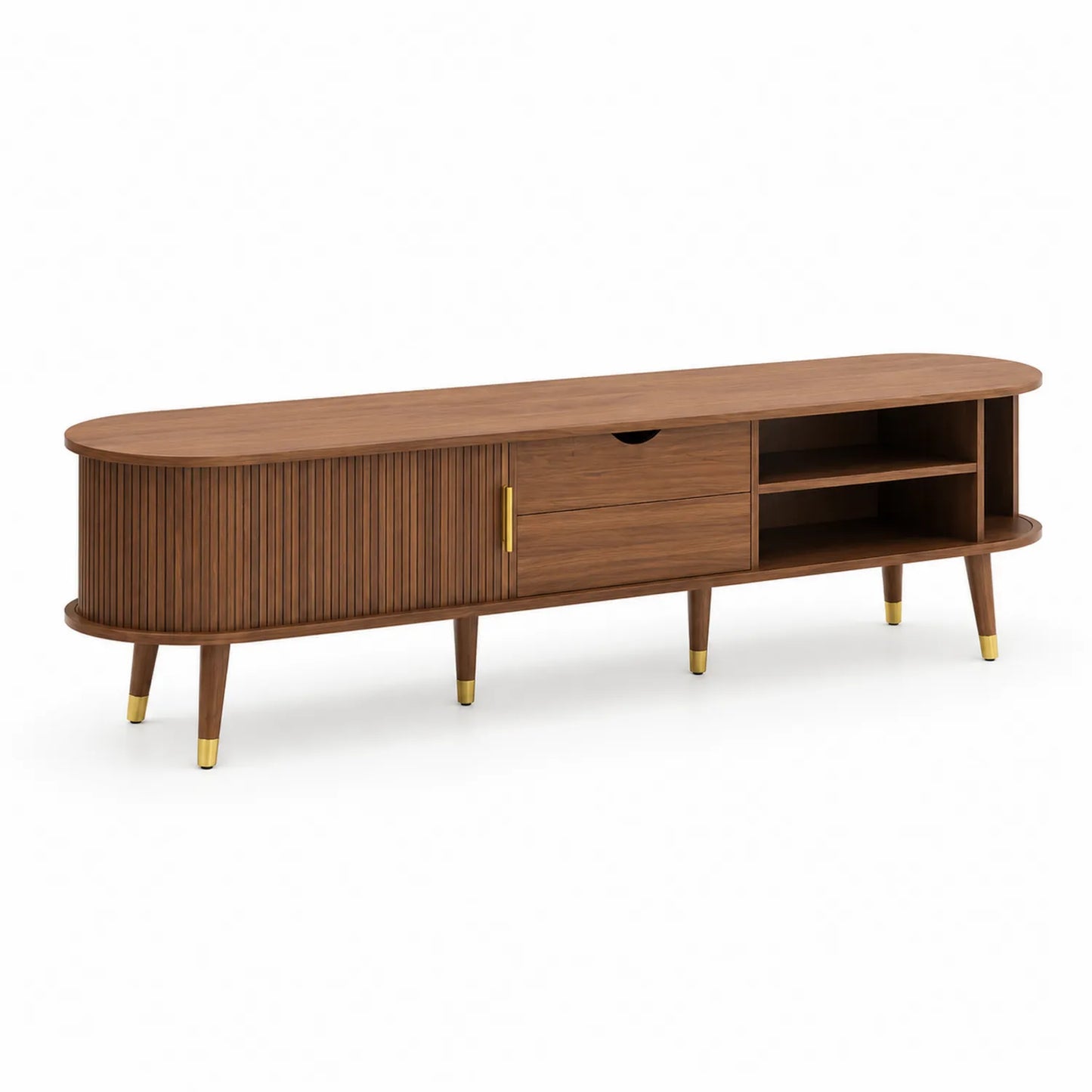 TV-Schrank aus Holz mit Schubladen und Türen 180x40x50 cm